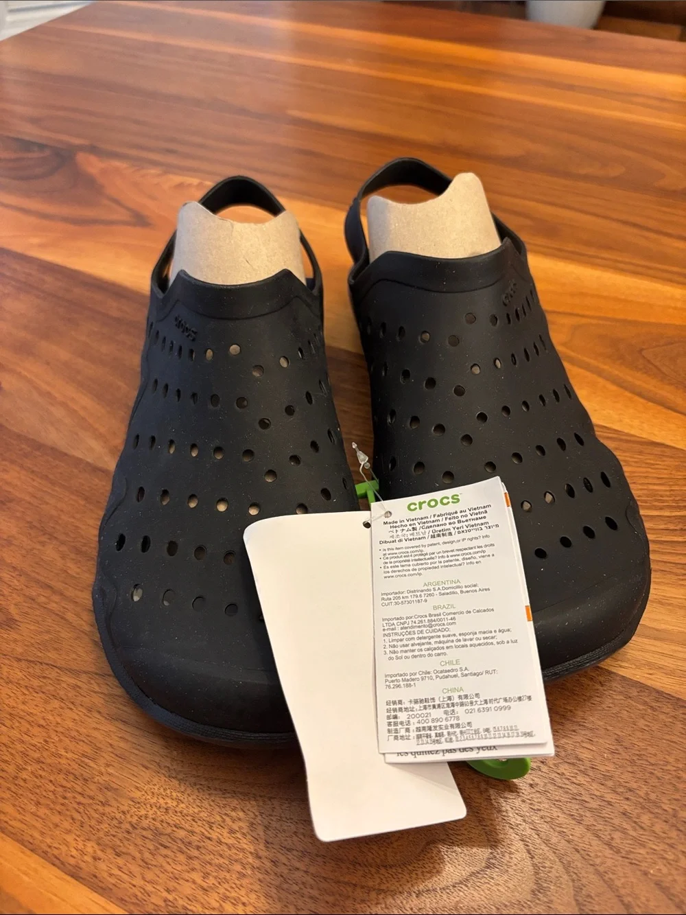 NWT New Crocs Black Swiftwater Wave Water Sandals Men Size 8